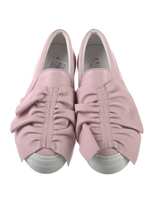 Joshua Sanders Leather Ruffle Embellishment Sneakers