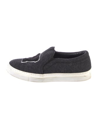 Joshua Sanders Wool Embroidered Accent Sneakers