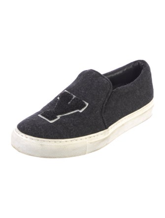 Joshua Sanders Wool Embroidered Accent Sneakers