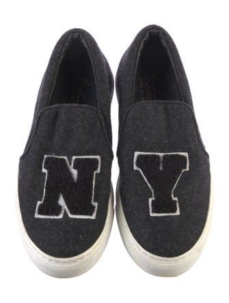 Joshua Sanders Wool Embroidered Accent Sneakers