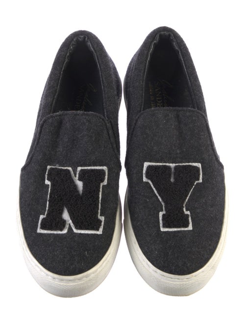 Joshua Sanders Wool Embroidered Accent Sneakers