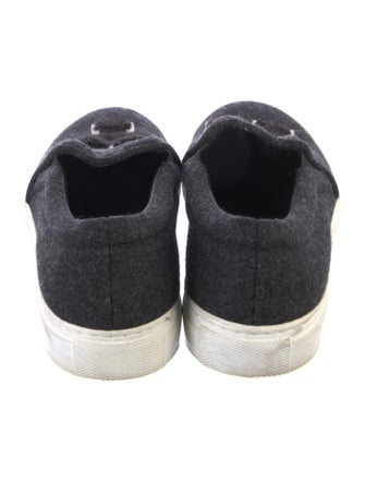 Joshua Sanders Wool Embroidered Accent Sneakers