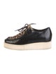 Joshua Sanders Patent Leather Animal Print Oxfords