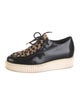 Joshua Sanders Patent Leather Animal Print Oxfords