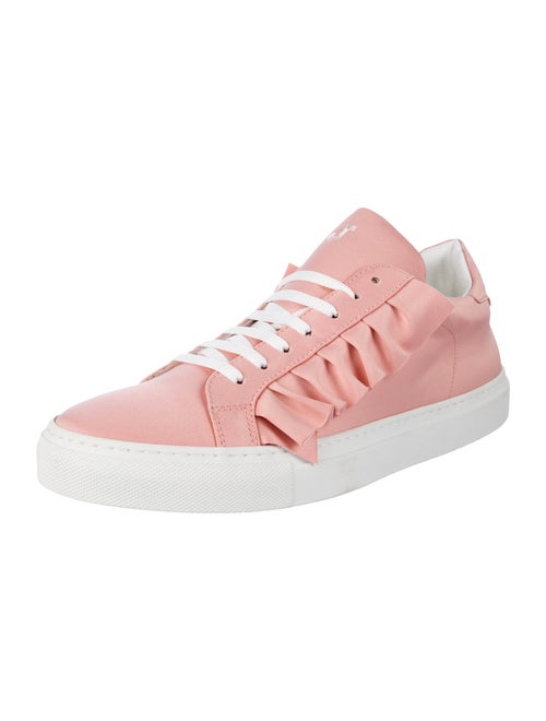 Joshua Sanders Leather Ruffle Embellishment Sneakers