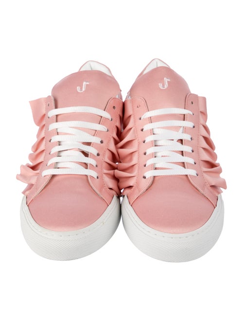 Joshua Sanders Leather Ruffle Embellishment Sneakers