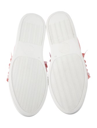 Joshua Sanders Leather Ruffle Embellishment Sneakers