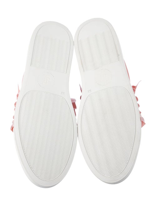 Joshua Sanders Leather Ruffle Embellishment Sneakers