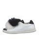 Joshua Sanders Leather Fur Trim Sneakers