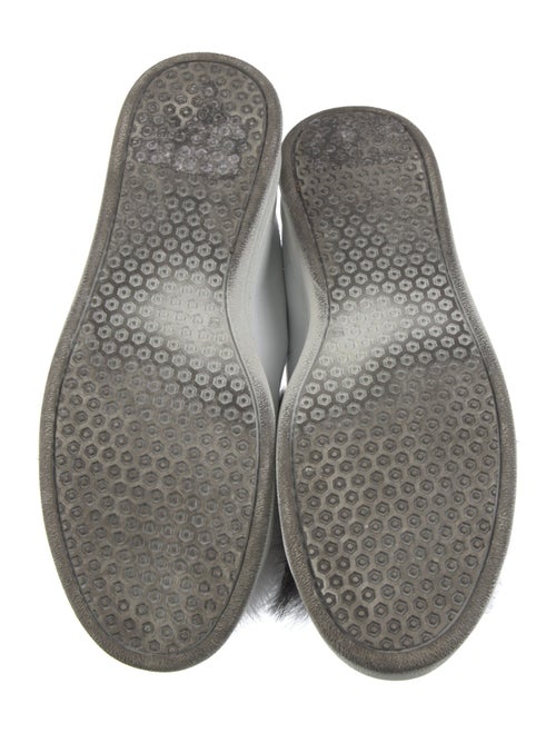 Joshua Sanders Leather Fur Trim Sneakers