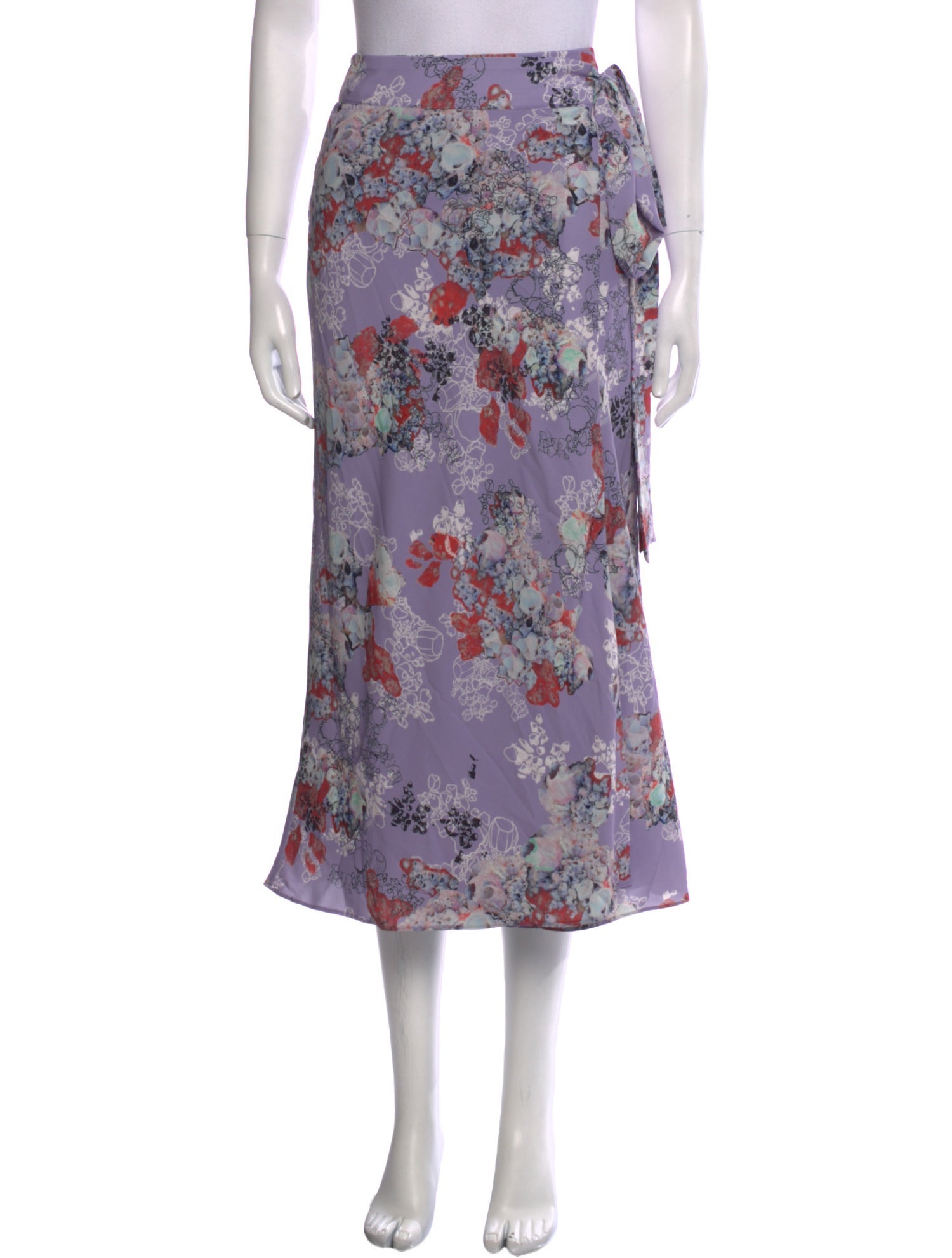 Sandra Weil Floral Print Midi Length Skirt
