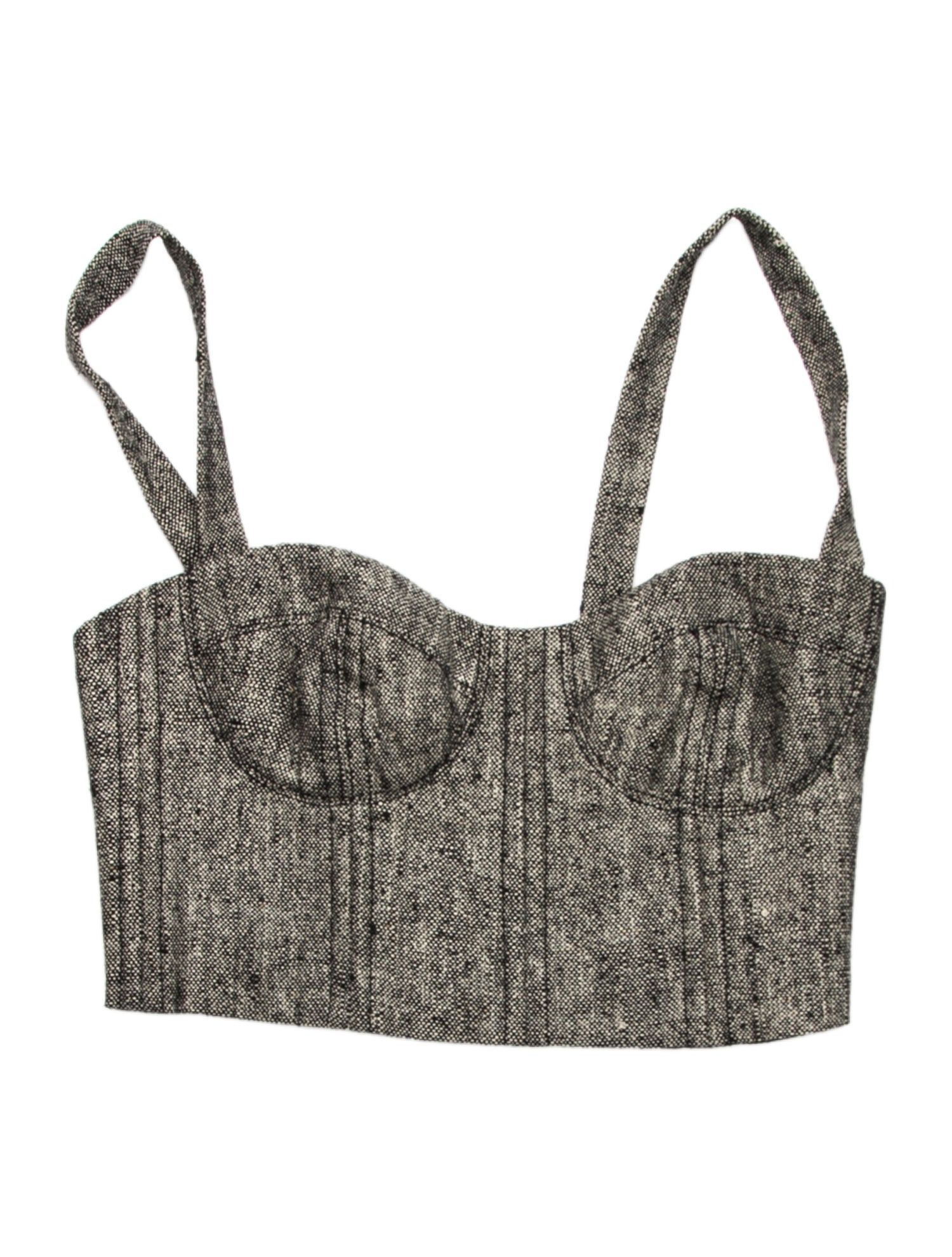 Sandra Weil Silk Polka Dot Print Crop Top