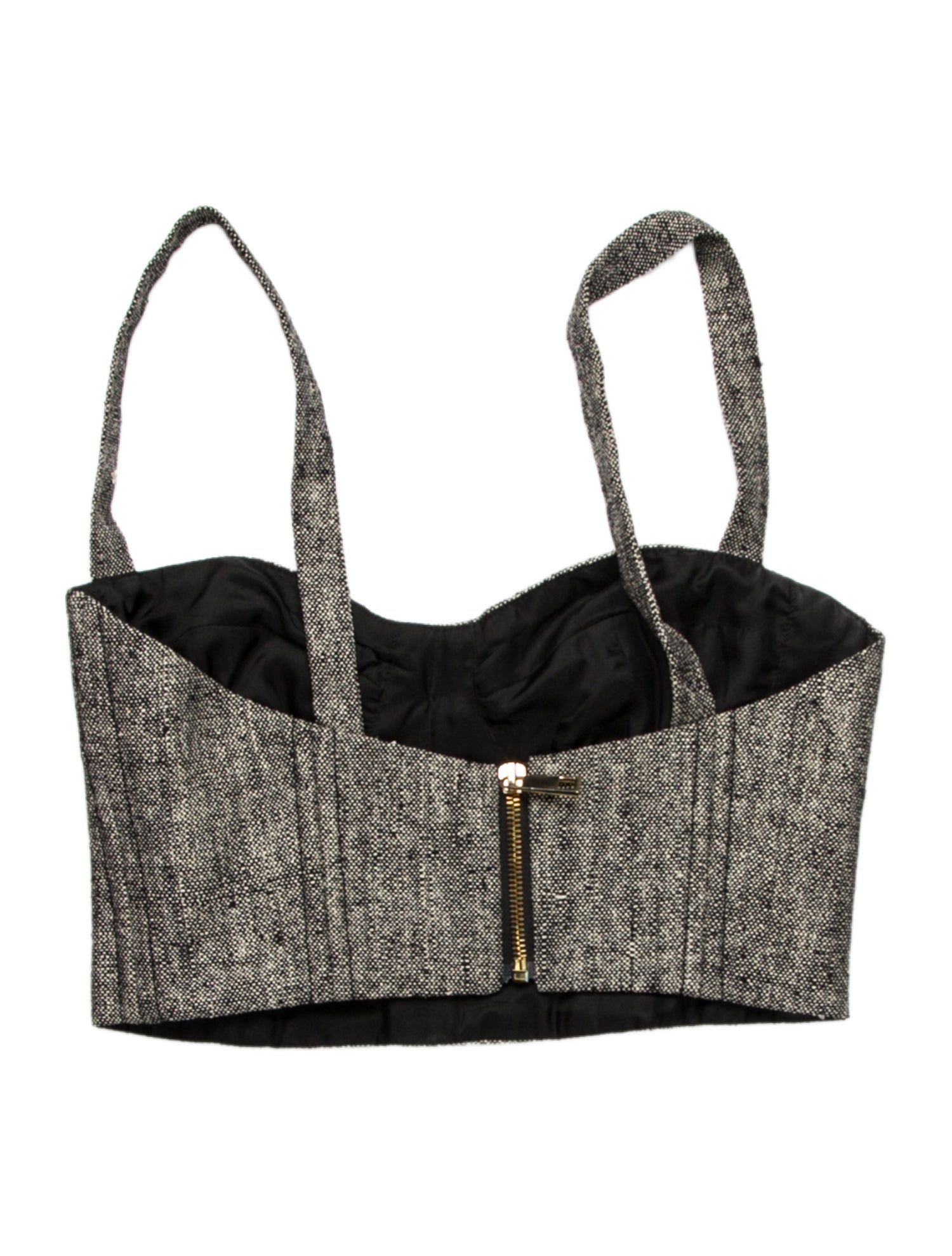 Sandra Weil Silk Polka Dot Print Crop Top