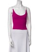 Sandra Weil Scoop Neck Sleeveless Crop Top