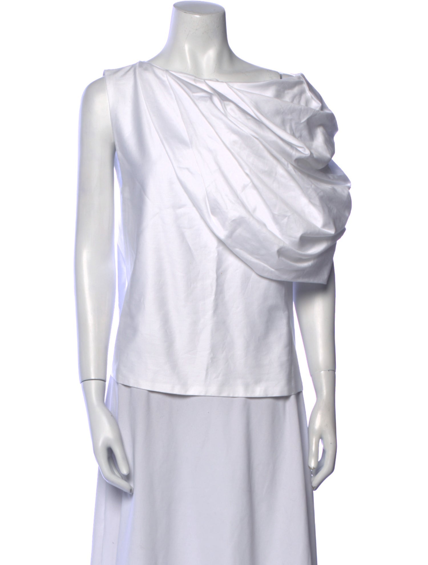 Sandra Weil Cowl Neck Sleeveless Blouse