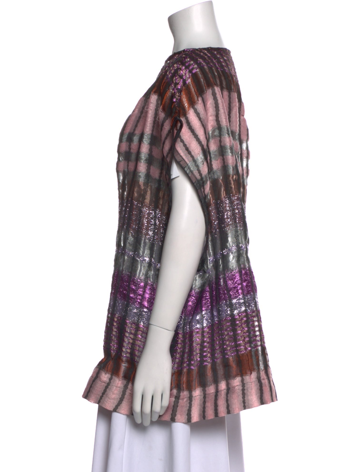 Sandra Weil Striped Bateau Neckline Tunic w/ Tags