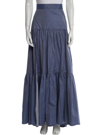 Sandra Weil Ruffle Embellishment Long Skirt
