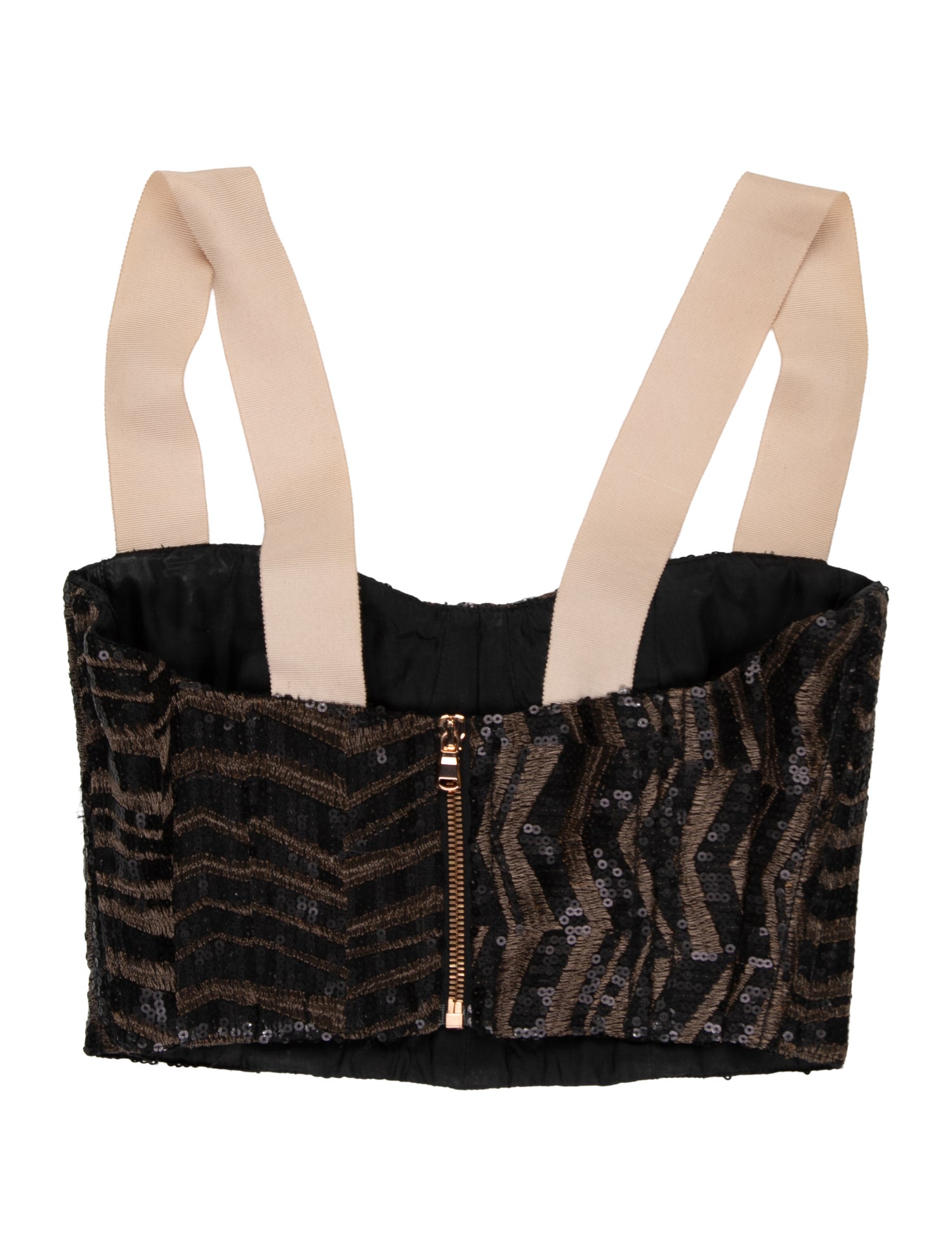 Sandra Weil Printed Square Neckline Crop Top