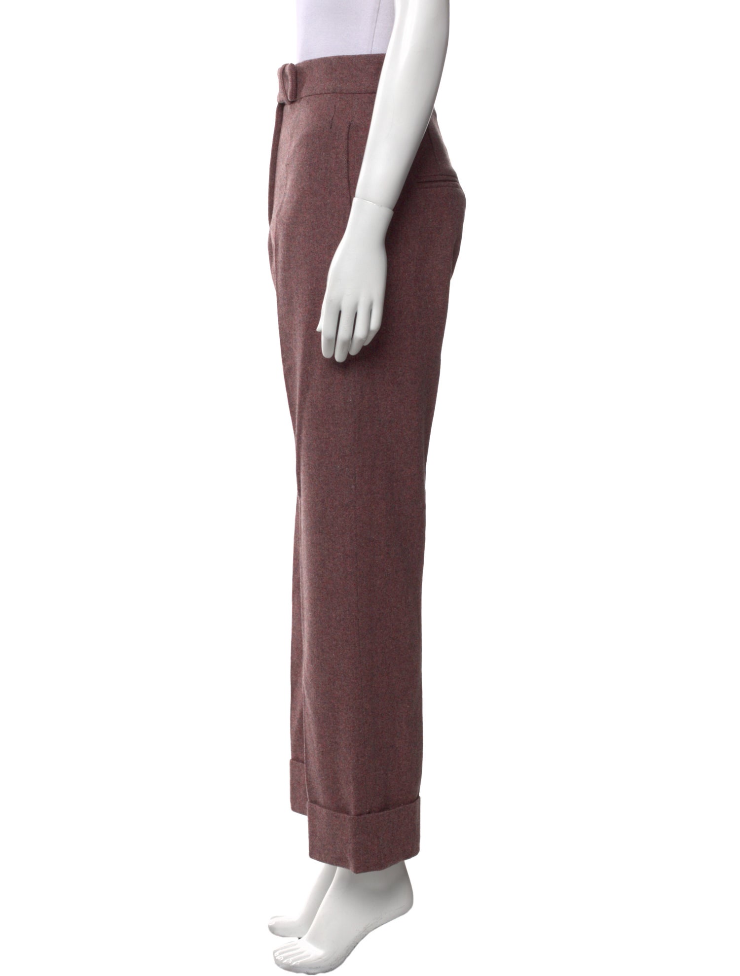 Sandra Weil Wool Straight Leg Pants