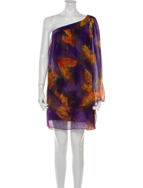 Single Dress Silk Mini Dress Purple