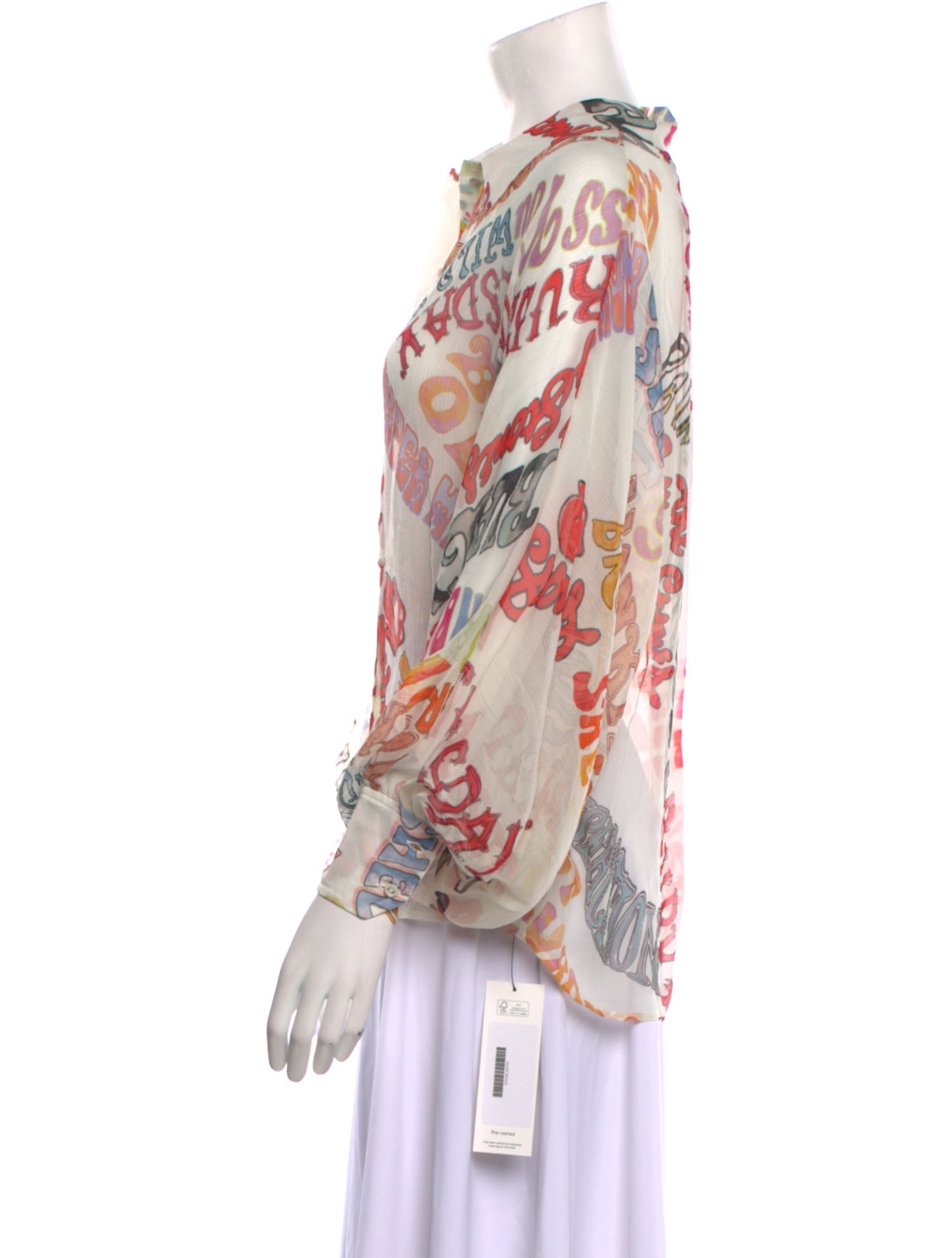 Stoned Immaculate Silk Printed Blouse