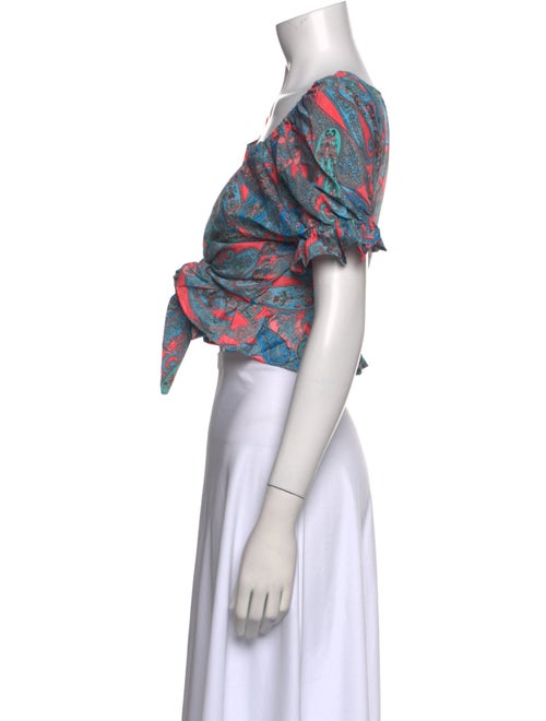 Stoned Immaculate Floral Print V-Neck Crop Top