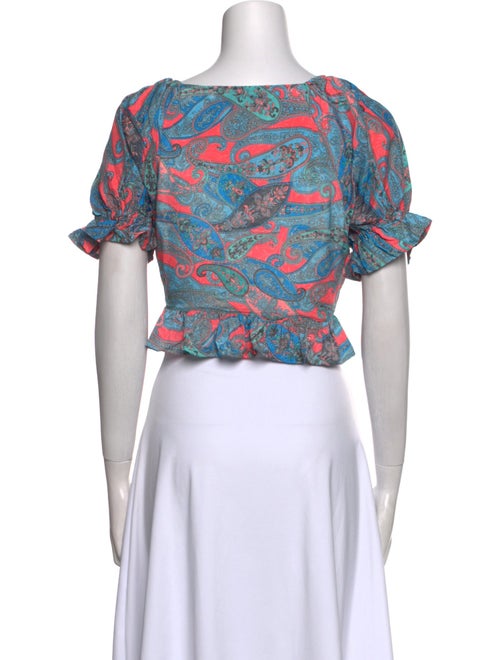 Stoned Immaculate Floral Print V-Neck Crop Top