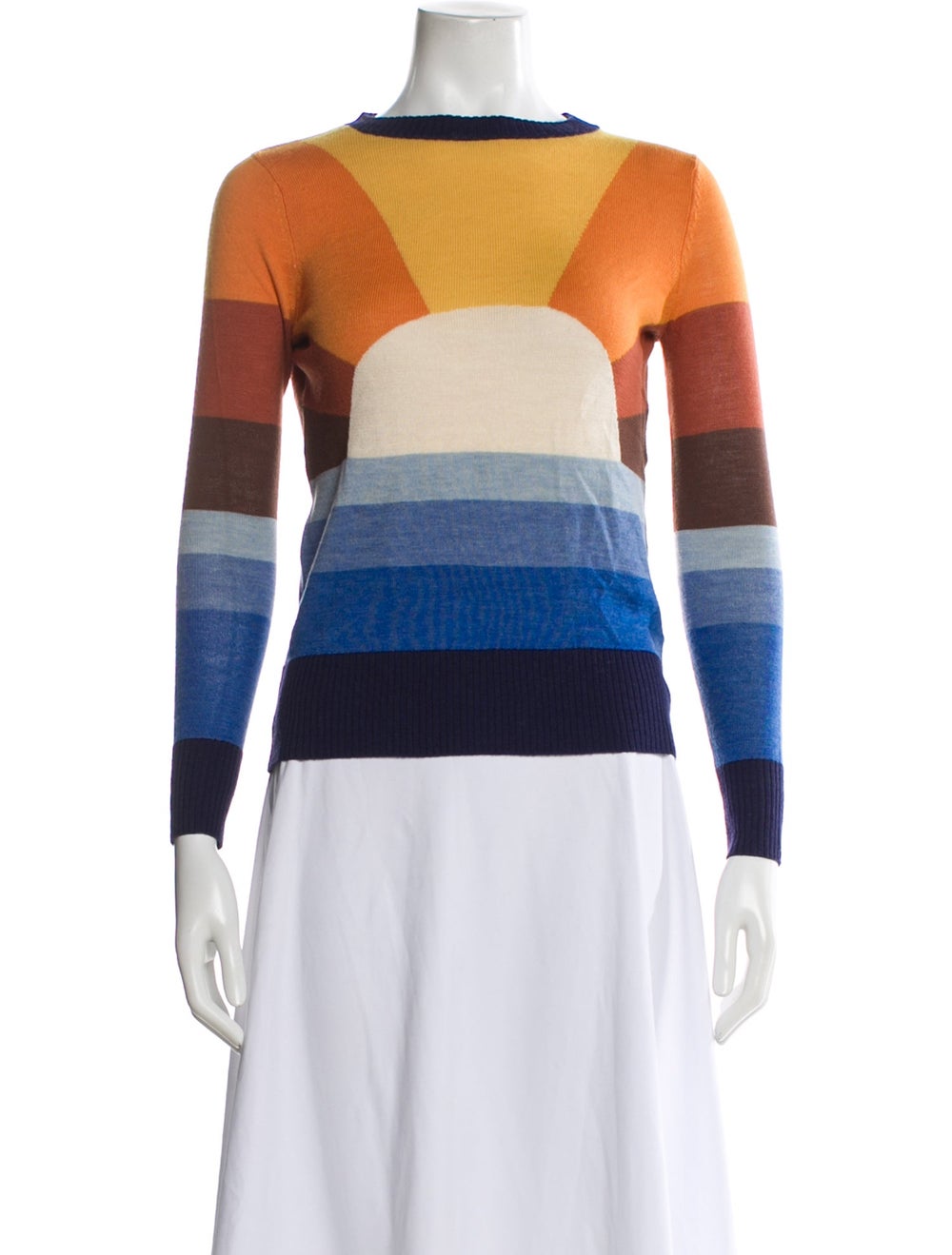 Stoned Immaculate Wool Colorblock Pattern Sweater - image 1