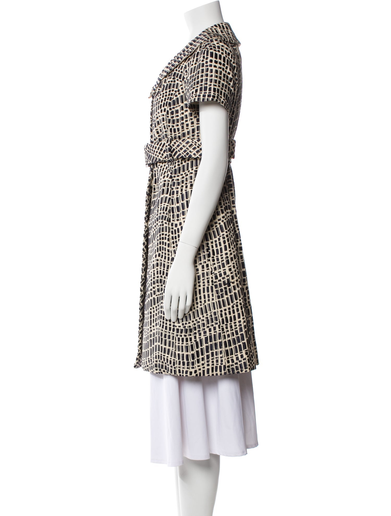 Susana Monaco Plaid Print Trench Coat