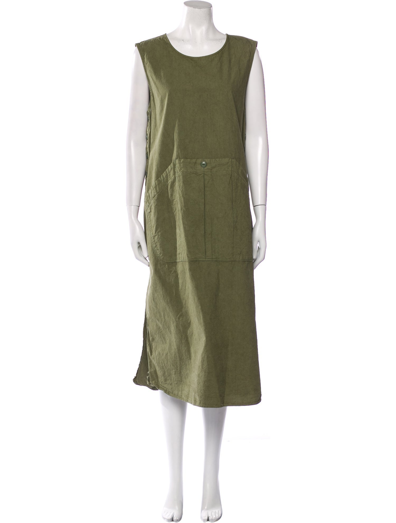 Snow Peak Scoop Neck Midi Length Dress