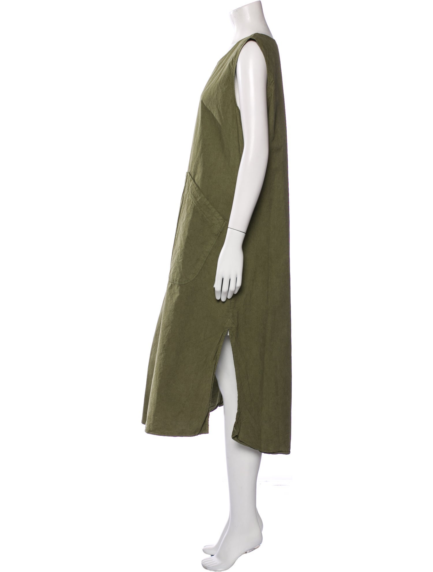 Snow Peak Scoop Neck Midi Length Dress