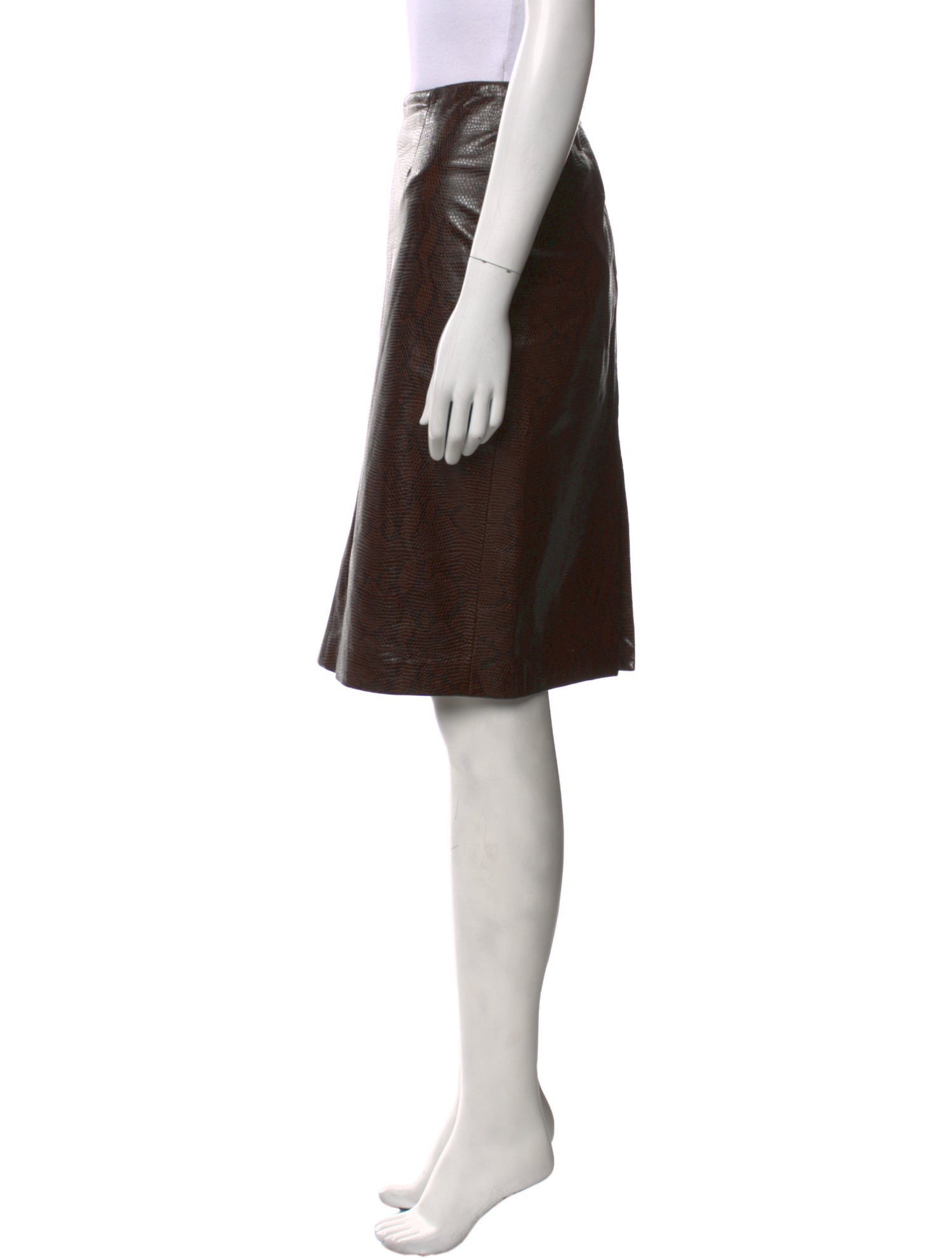 Siena Studio Leather Knee-Length Skirt