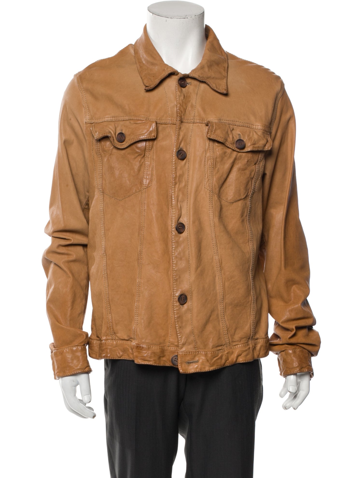 Santacroce Leather Trucker Jacket