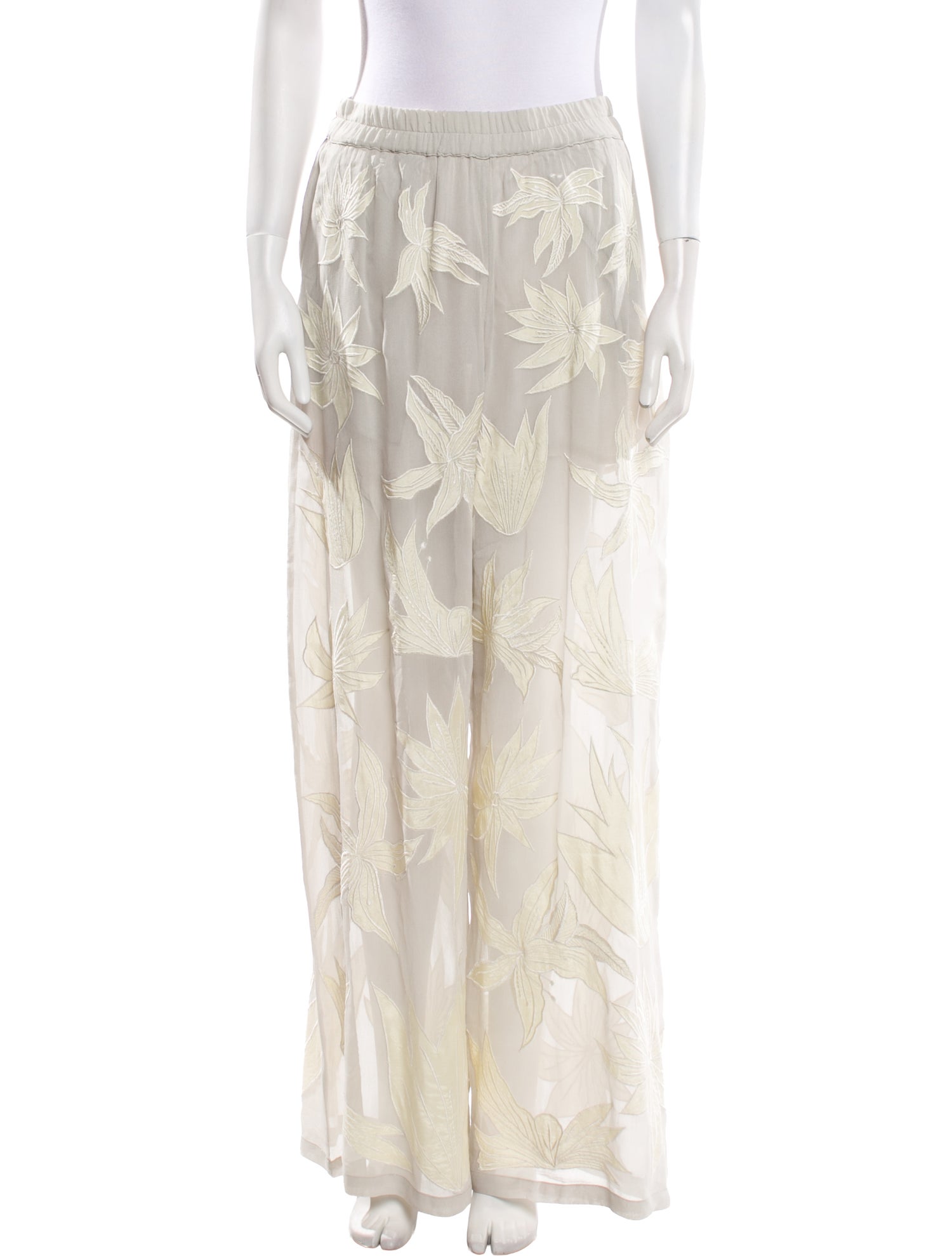 Stella Nova Lace Pattern Wide Leg Pants