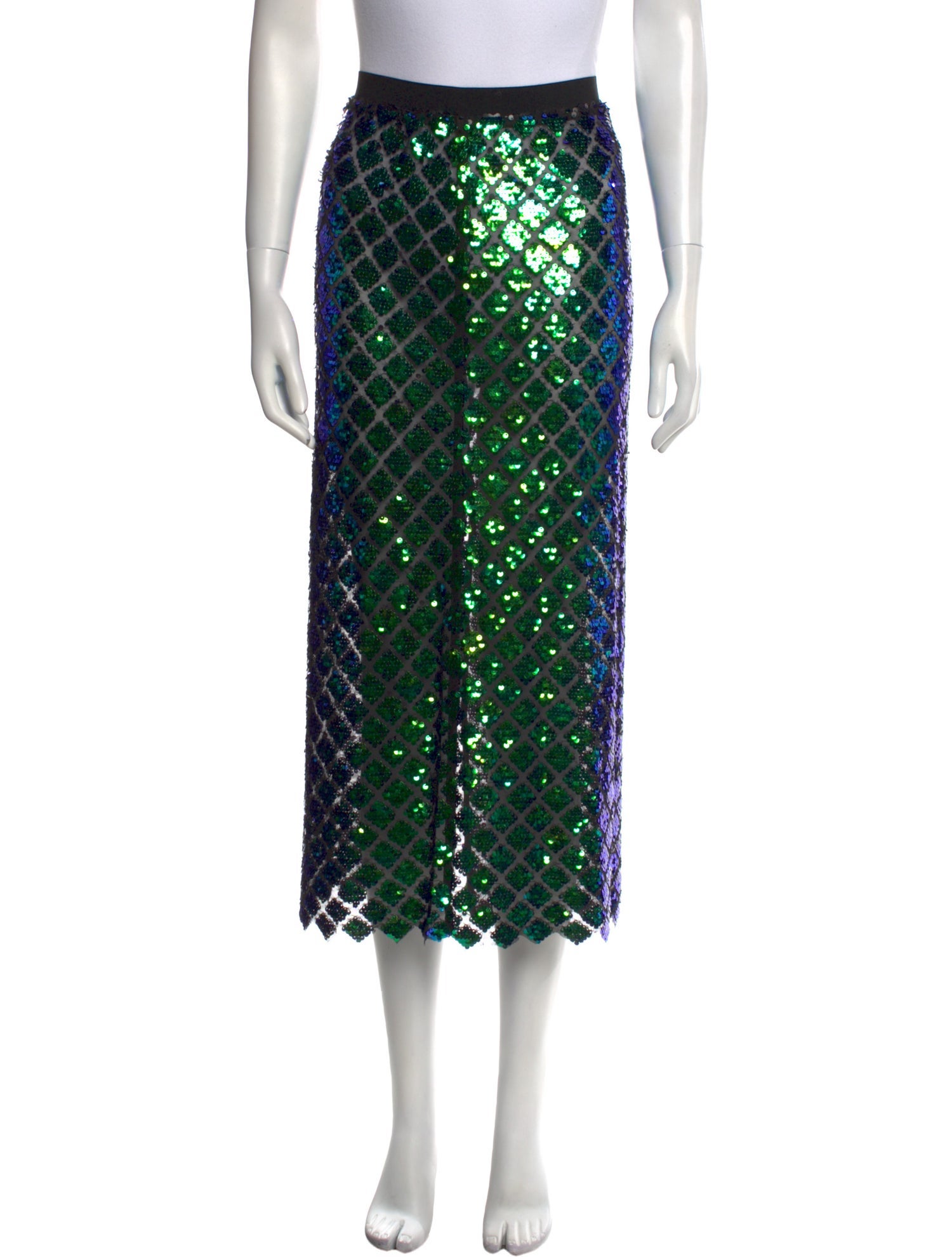 Stella Nova Plaid Print Midi Length Skirt