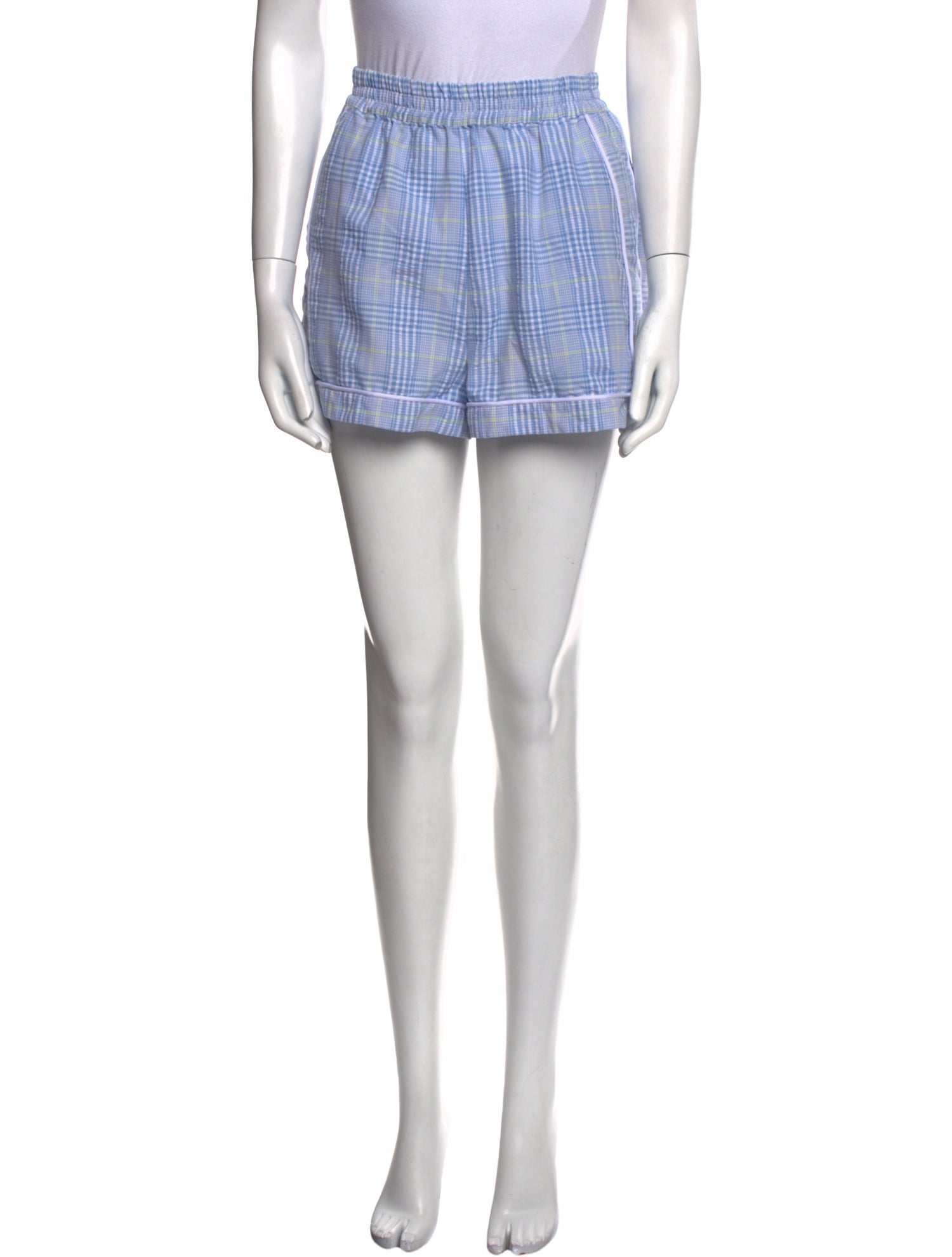 Stella Nova Plaid Print Mini Shorts