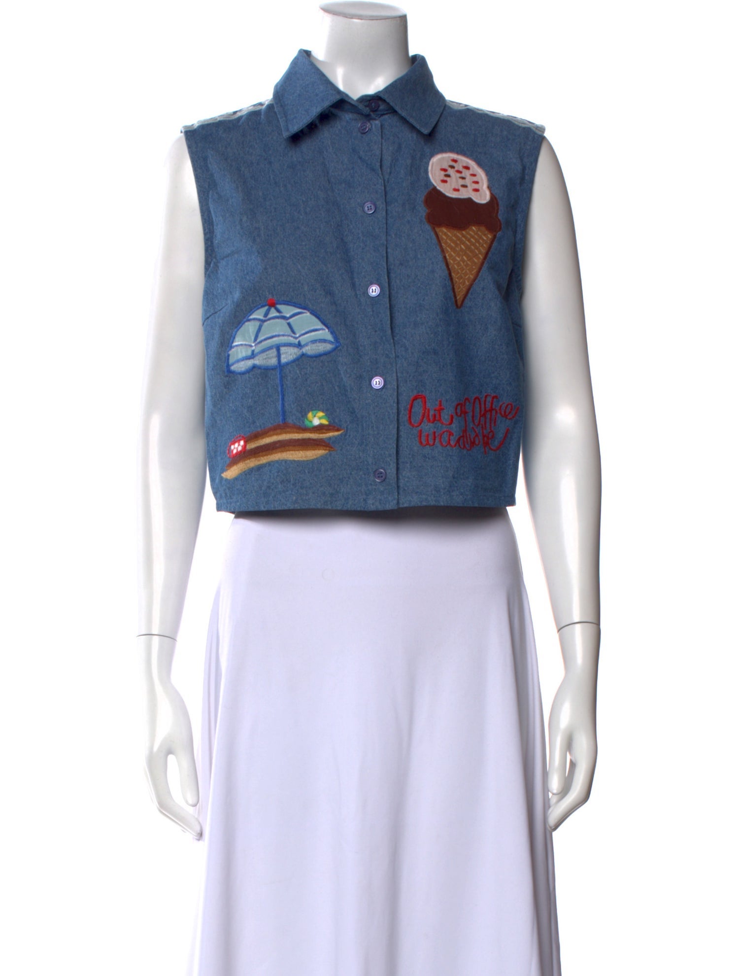 Stella Nova Printed Sleeveless Crop Top