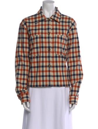 Stella Nova Plaid Print Long Sleeve Button-Up Top