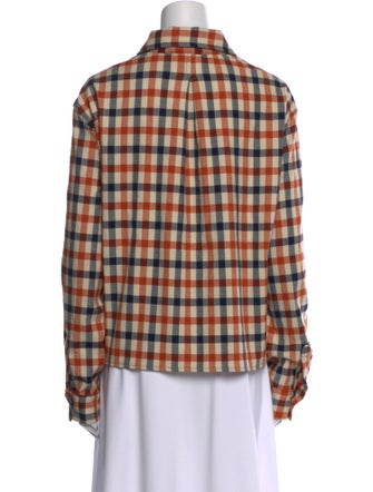 Stella Nova Plaid Print Long Sleeve Button-Up Top