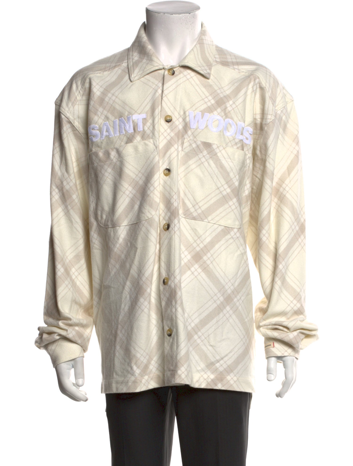 Saintwoods Plaid Print Long Sleeve Shirt w/ Tags