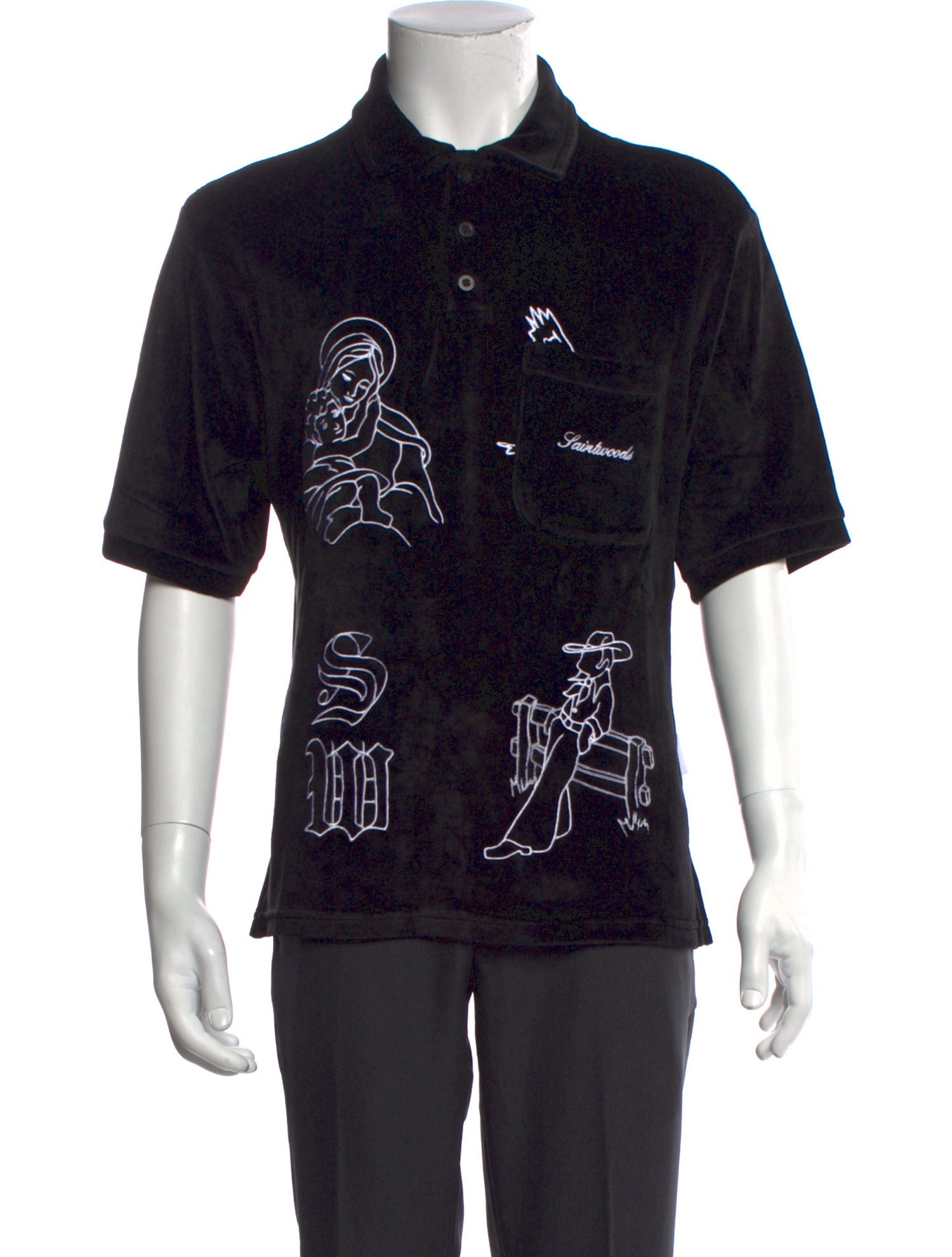 Saintwoods Graphic Print Short Sleeve Shirt w/ Tags