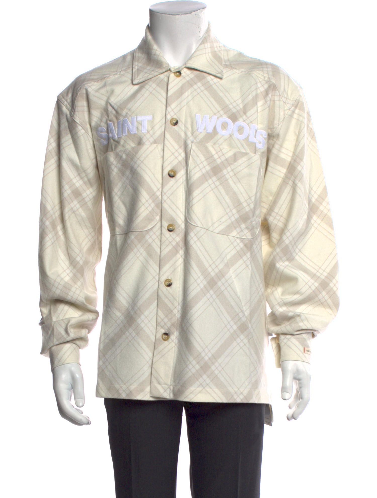 Saintwoods Plaid Print Long Sleeve Shirt w/ Tags