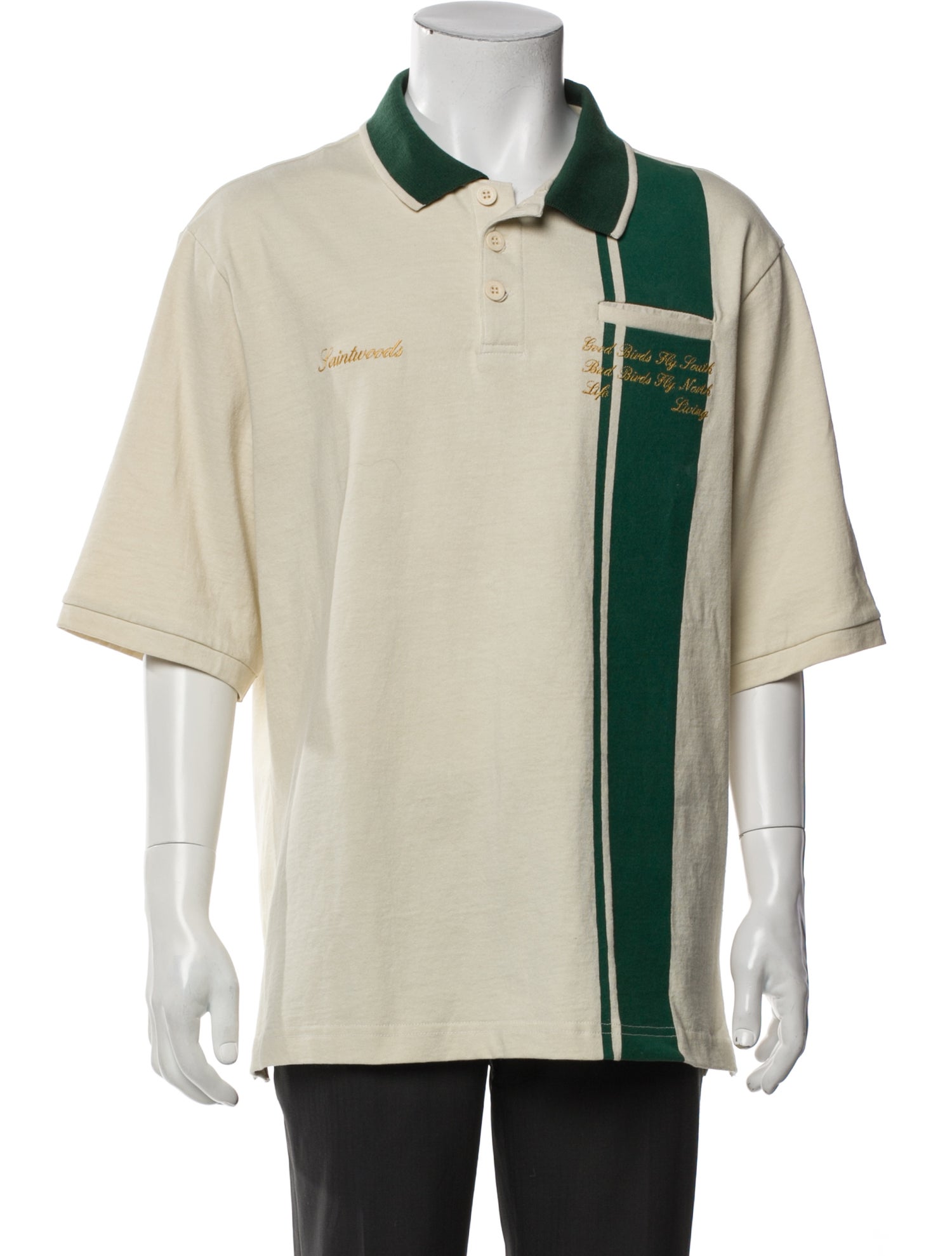 Saintwoods Collar Short Sleeve Polo Shirt