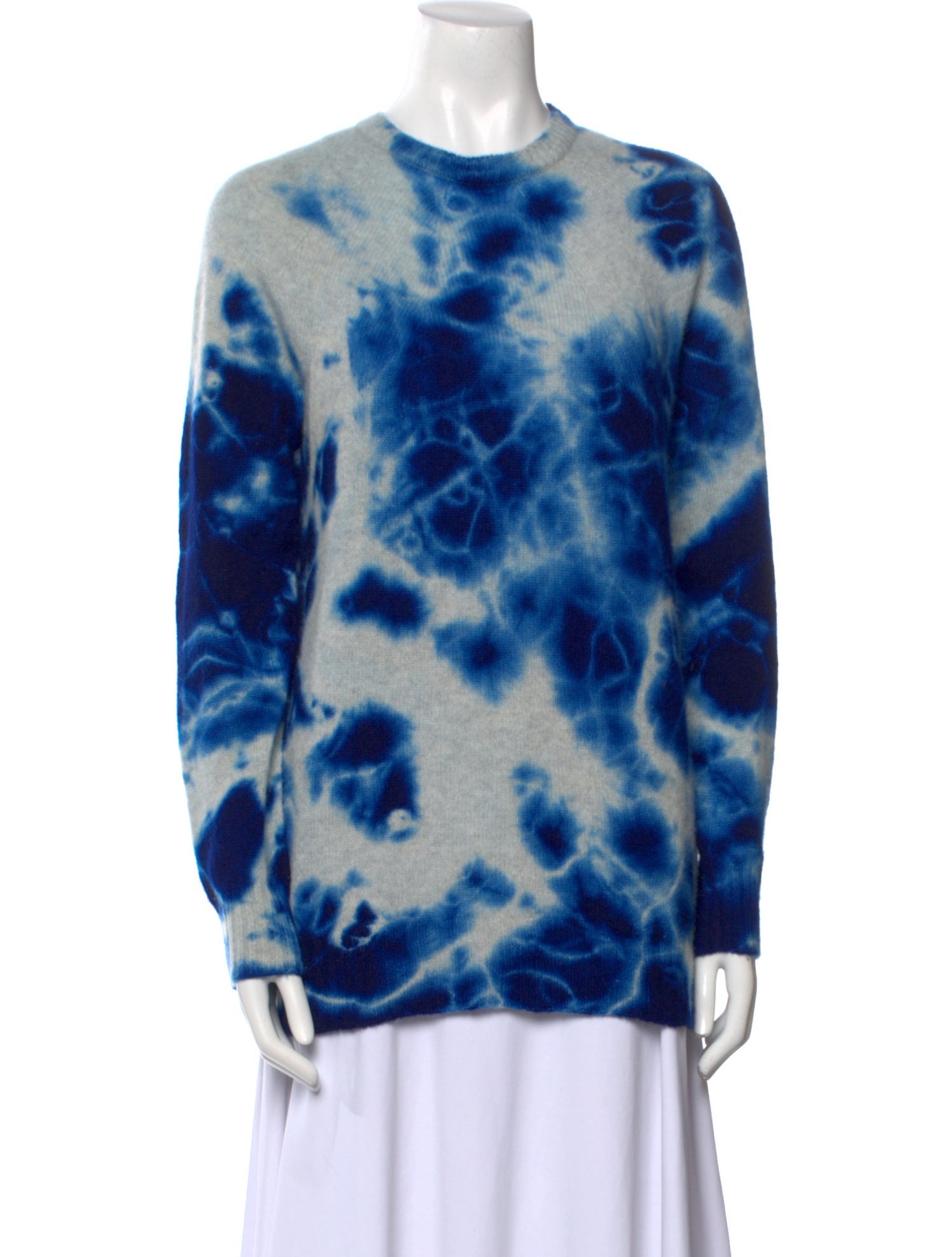 Suzusan Cashmere Tie-Dye Print Sweatshirt