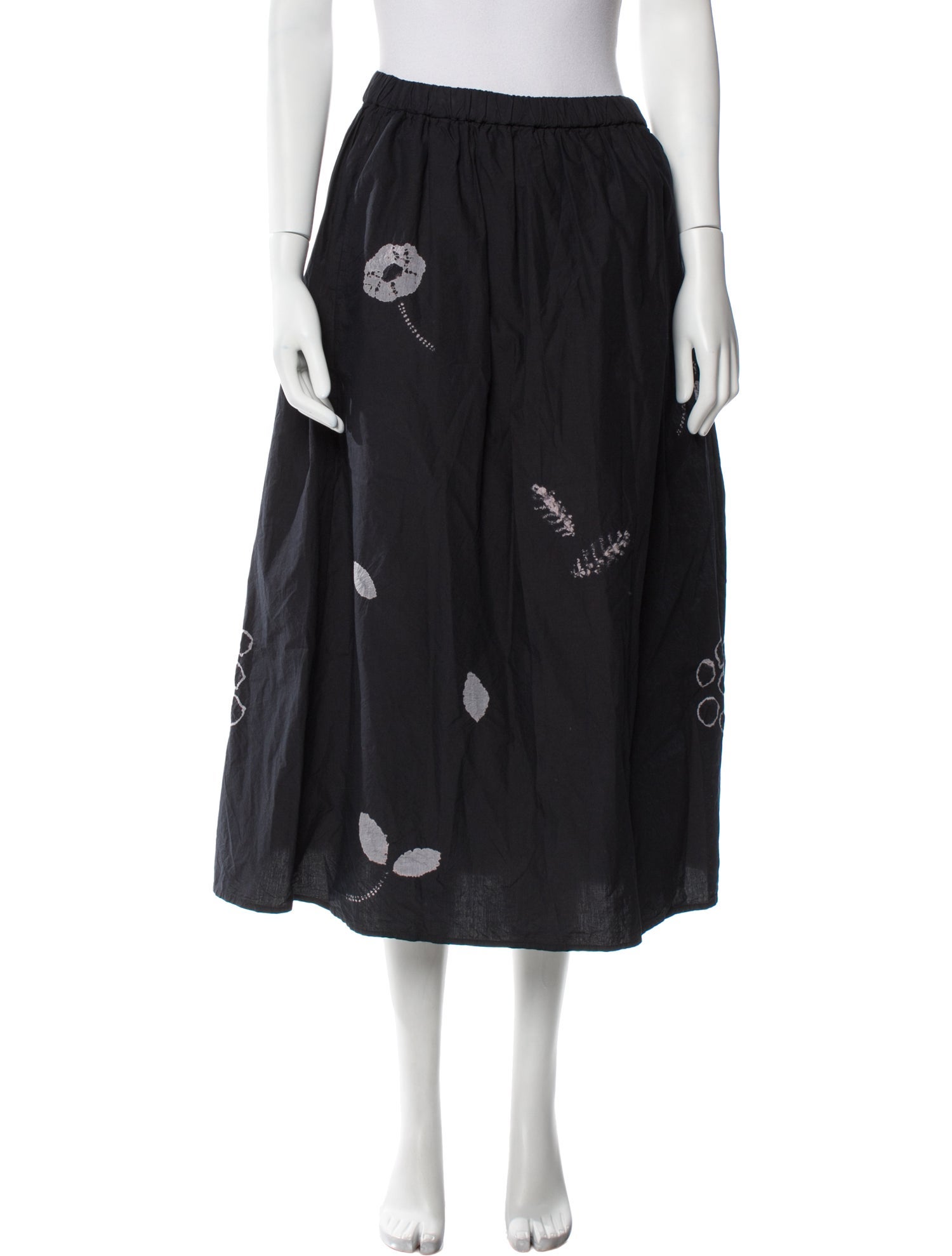 Suzusan Floral Print Midi Length Skirt