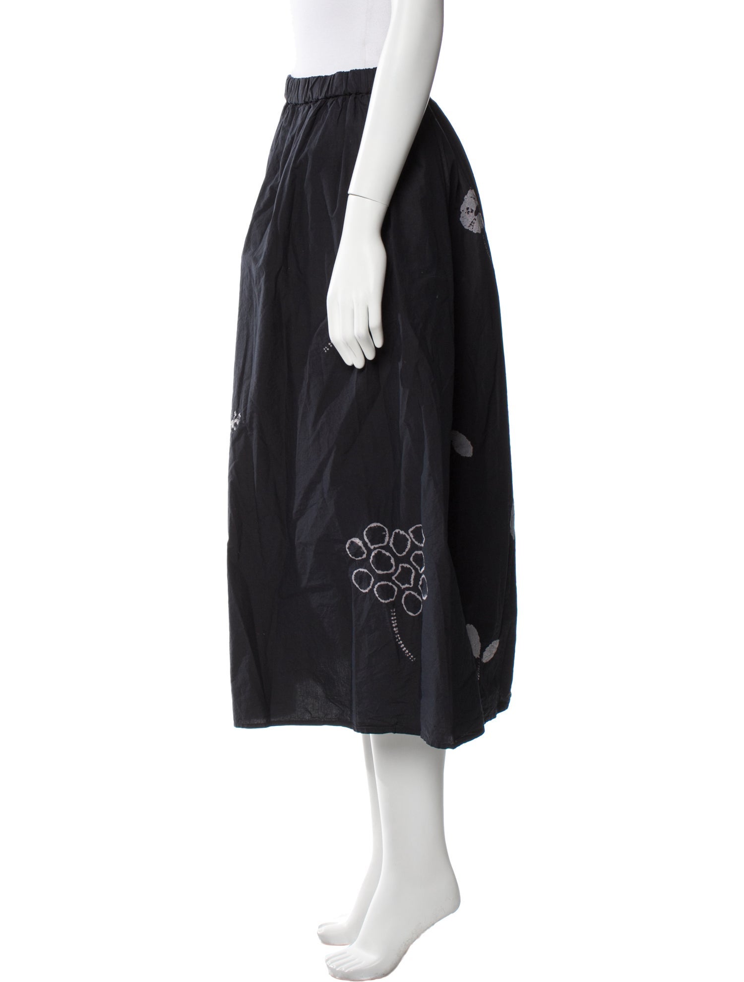 Suzusan Floral Print Midi Length Skirt