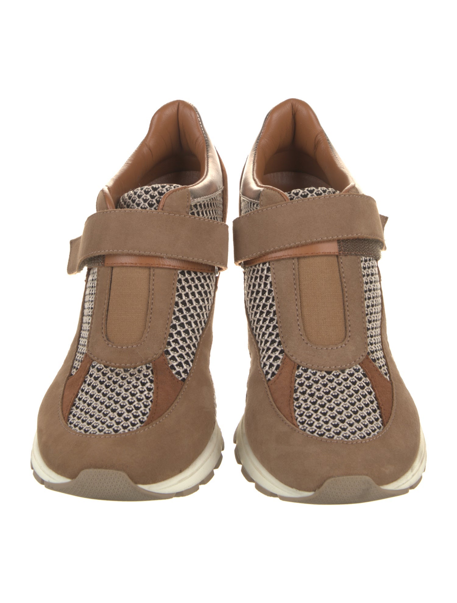 Sneex Colorblock Pattern Leather Trim Embellishment Pumps