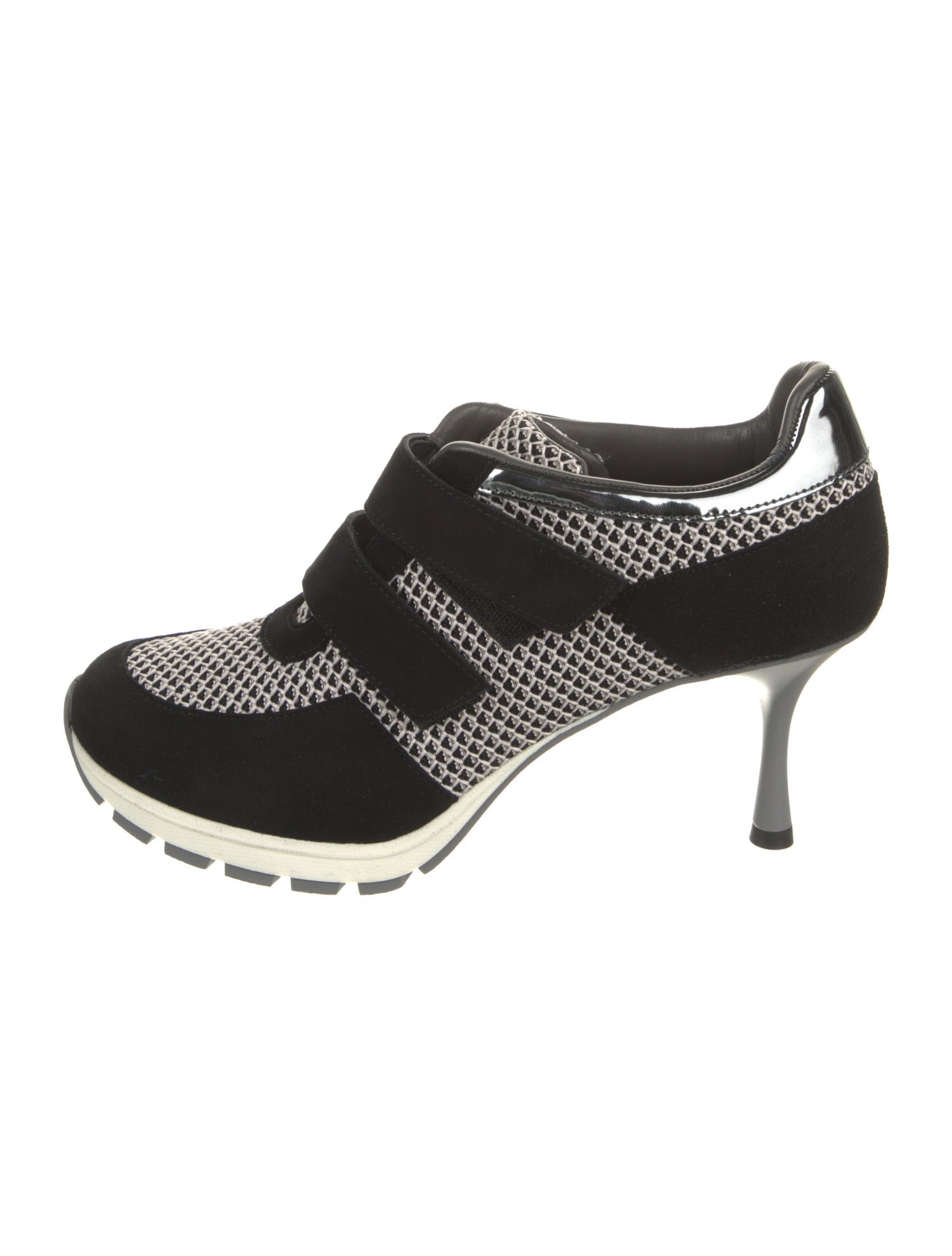 Sneex Suede Patterned T-Strap Pumps