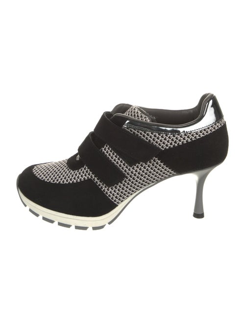 Sneex Suede Patterned T-Strap Pumps