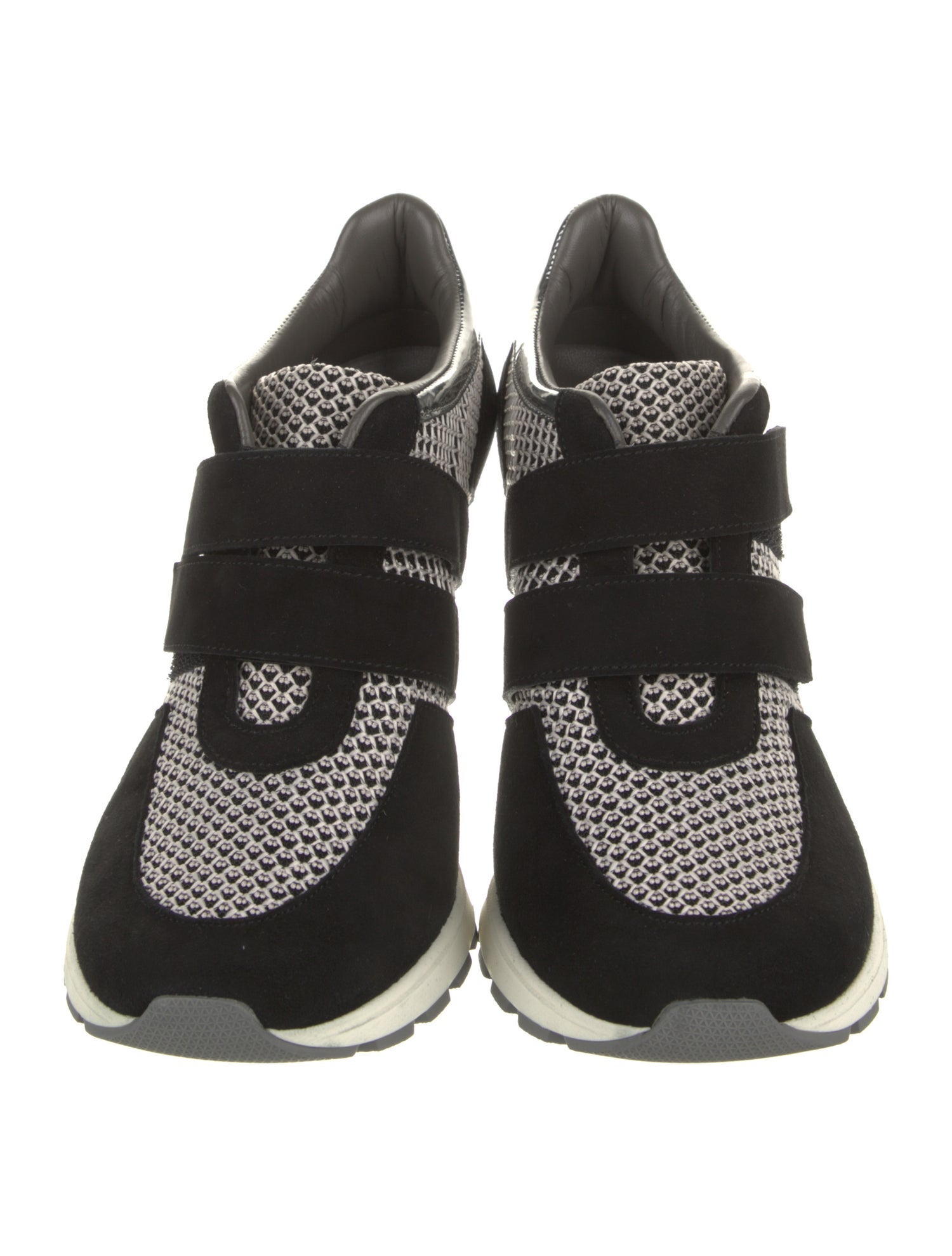 Sneex Suede Patterned T-Strap Pumps